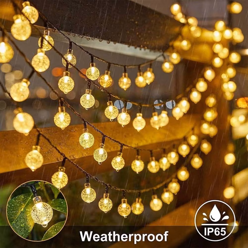 SPETLEK Solar Powered Retro LED Bulb String Lights, Warm White, 8m – 3