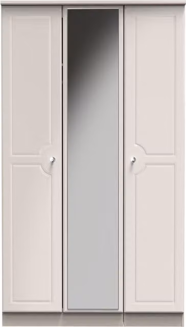 Ready Assembled 2 U Stratford Tall Triple Mirror Wardrobe in Taupe