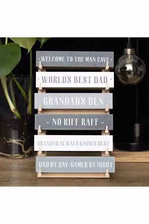 KDMD Set of 36 Multicolour Rectangular Wooden Word Block Signs for Tabletop Display – 4