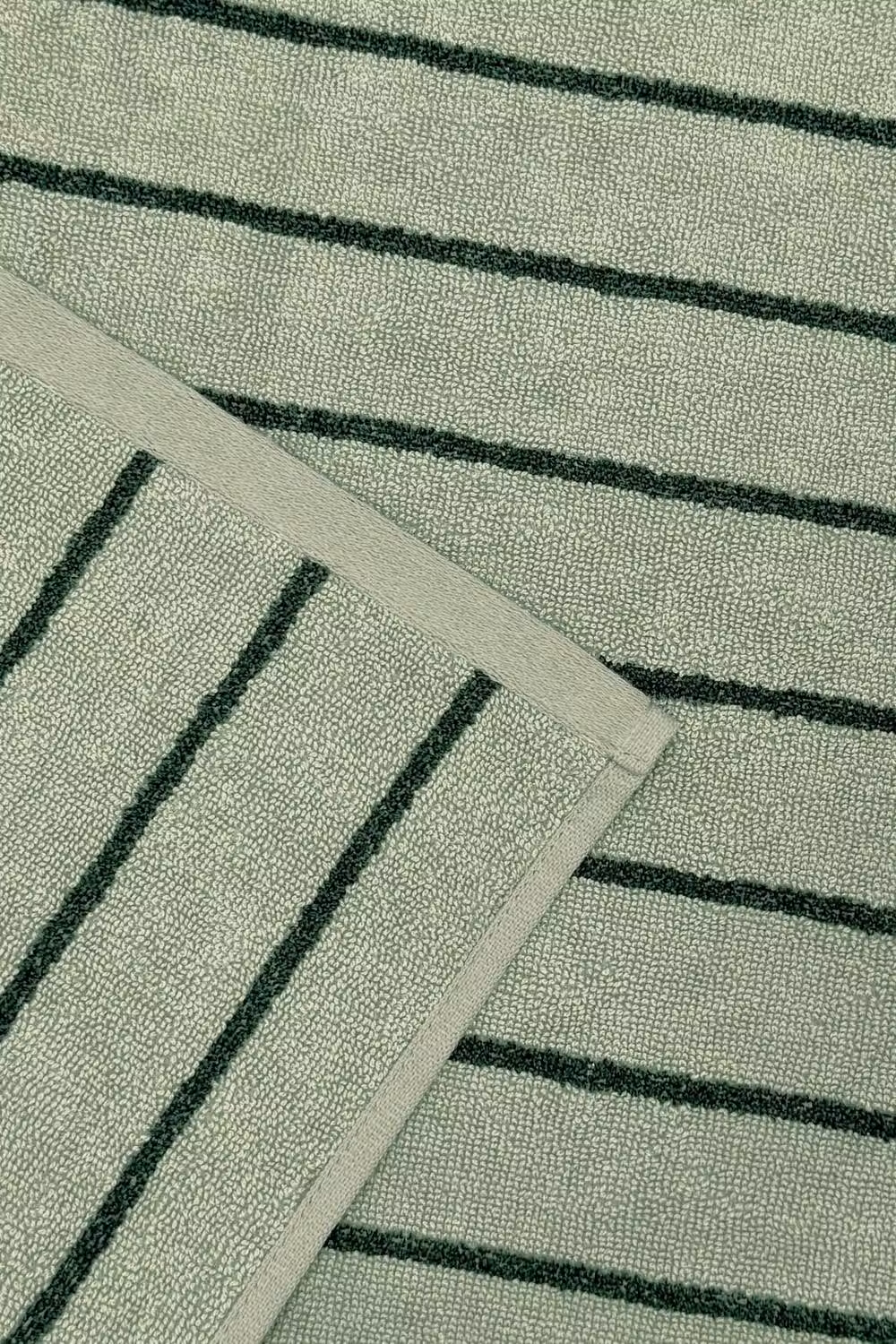 Allure Bath Fashions Strand Striped Cotton Towels in Green – 3