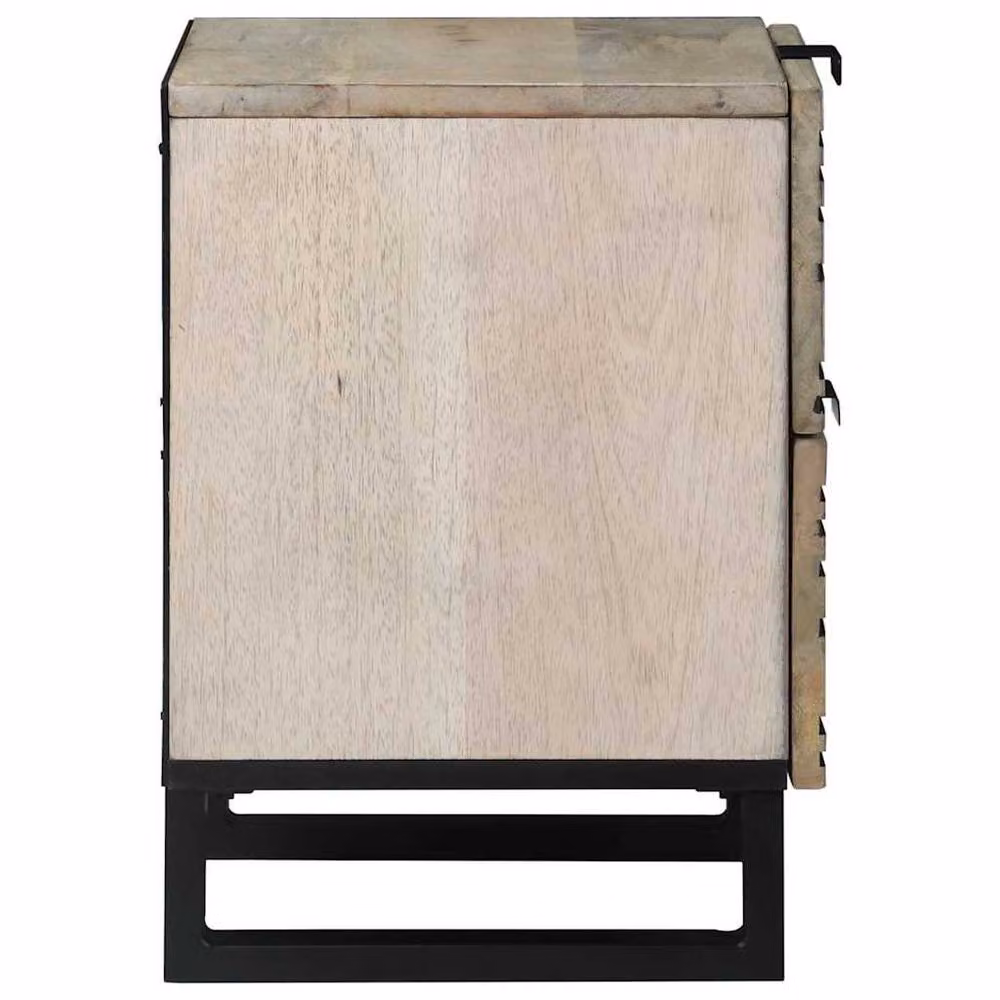 Berkfield Home Bedside Tables with Drawer, 2 Piece Set, Walnut, W: 40 cm, D: 33.5 cm, H: 46 cm – 5
