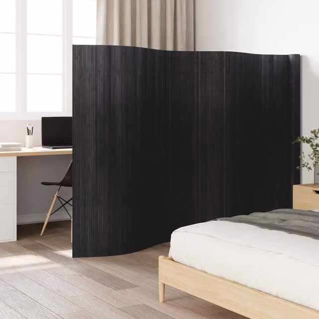 Berkfield Home Grey Bamboo Room Divider, H 165 cm x W 600 cm x D 60 cm