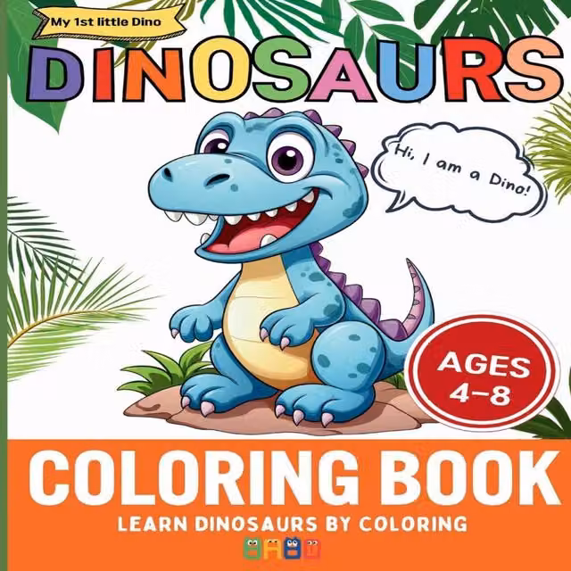 Jordan Lee Dinosaur Colouring Book for Children, Multicolour
