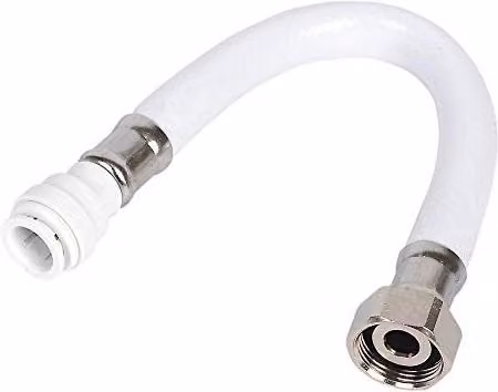 John Guest White PVC Hose, Pack of 2, Length: 300 mm, Diameter: 15 mm x 3/4 inch