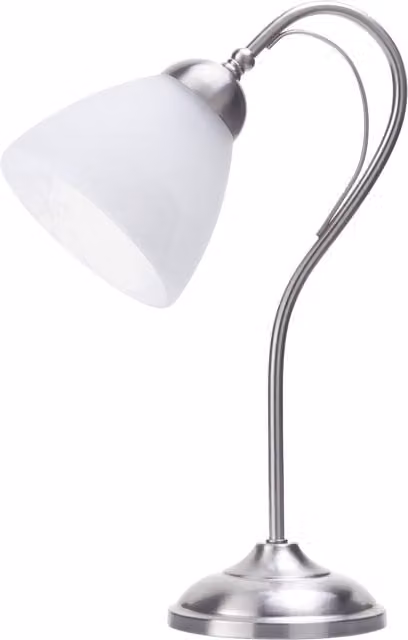 Litecraft Barcelona LED Table Lamp in Silver and White