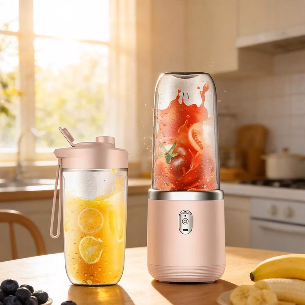 FLAVORA Pink Portable Electric Juice Maker and Blender, 400 ml – 3