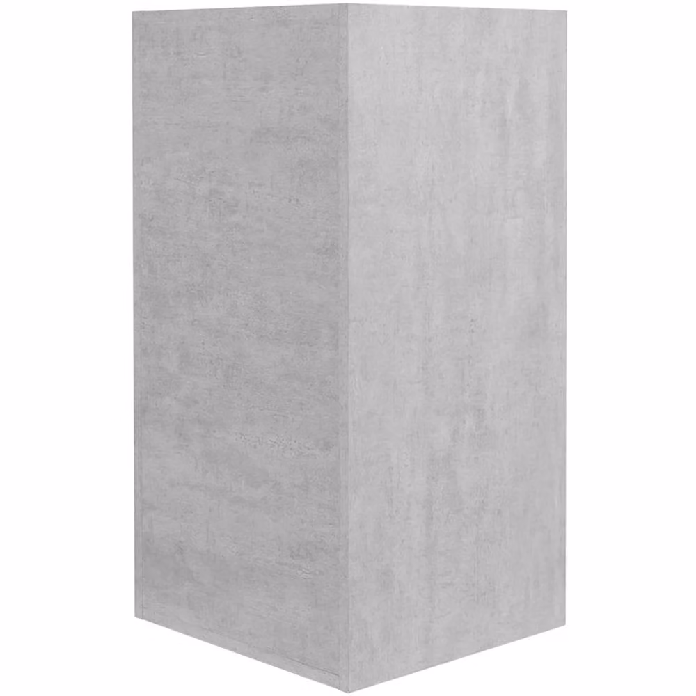 Nordara Large 12" Concrete Effect Record Display Cabinet Unit in Grey, W/D/H: 100 x 100 x 100 cm – 2