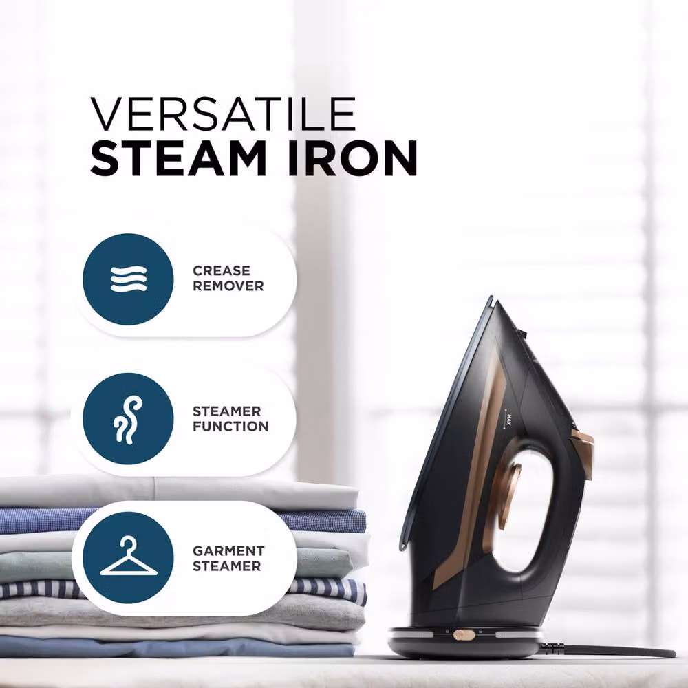 DMD Collective Cordless Steam Iron with Ceramic Non-stick Soleplate and Vertical Steam, 2800W, Black – 2