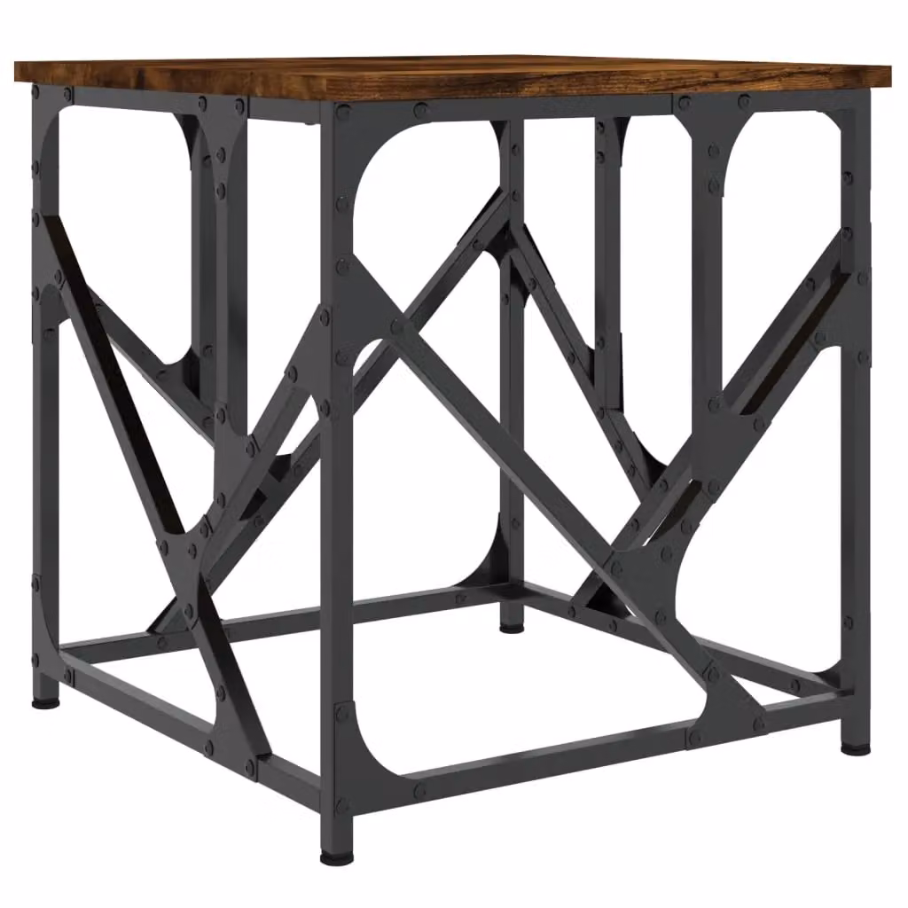Berkfield Home Square Coffee Table in Smoked Oak Brown, W/D/H: 45 x 45 x 47.5 cm – 2