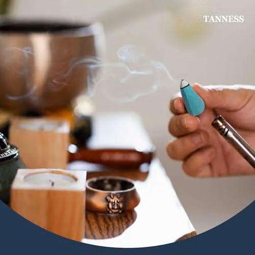 Tanness 100 Pieces Mixed Natural Scented Backflow Incense Cones in Multicolour Floral, Fresh and Woody Fragrances – 6