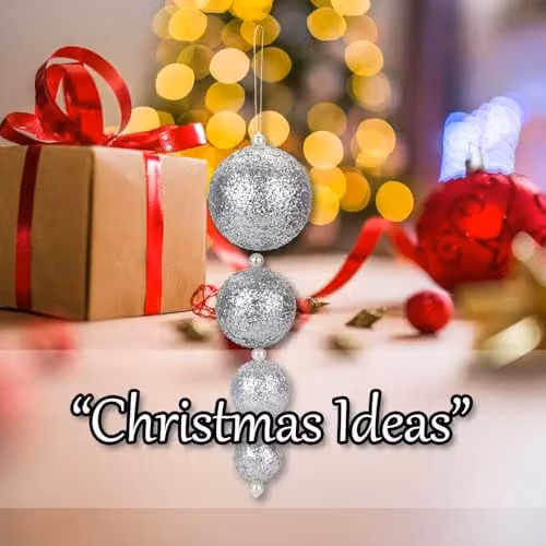 VFM e-Store Silver Christmas Bauble Hanging Tree Ornaments, Pack of 4, W/D/H: 31 x 9.2 x 9.2 cm – 5
