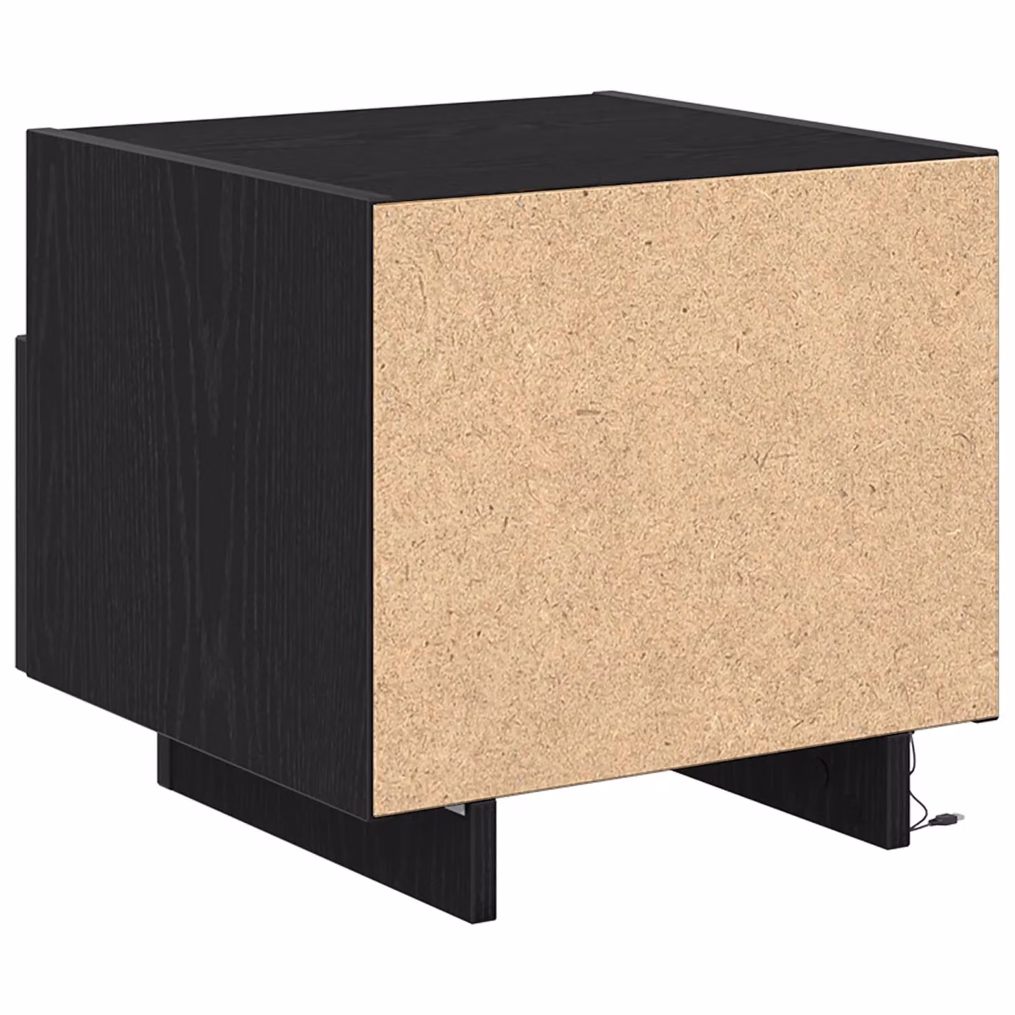 Berkfield Home Set of 2 Black Oak Bedside Cabinets with Integrated LED Lights, W/D/H: 40 x 39 x 37 cm – 6