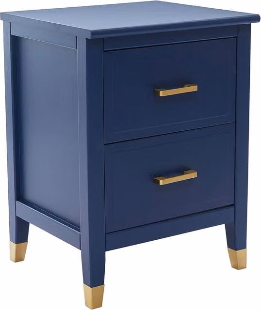 Cabinet Bits Palazzi 2 Drawer Bedside Table in Navy Blue