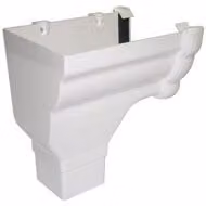 FloPlast Ogee Stopend Outlet Left Hand, White