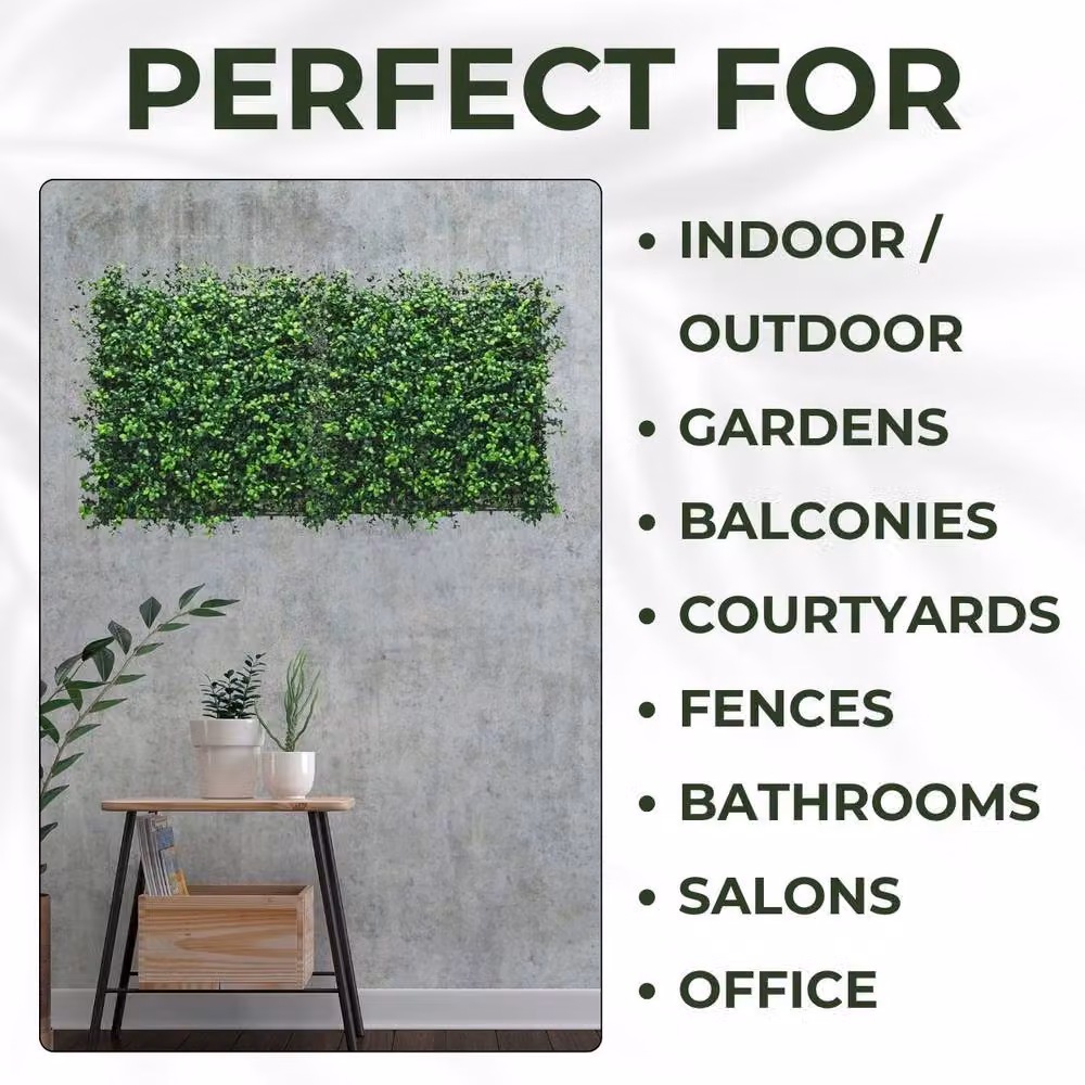 Ark Mat Boxwood Artificial Plant Wall Panel in Green, 50 x 50 cm – 4