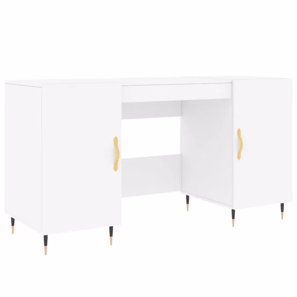 Berkfield White Writing Desk, W/D/H: 140 x 50 x 75 cm – 2