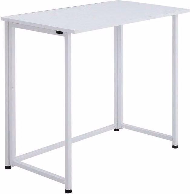 KORVIXA White Foldable Writing Desk and Laptop Table, W/D/H: 100 x 100 cm