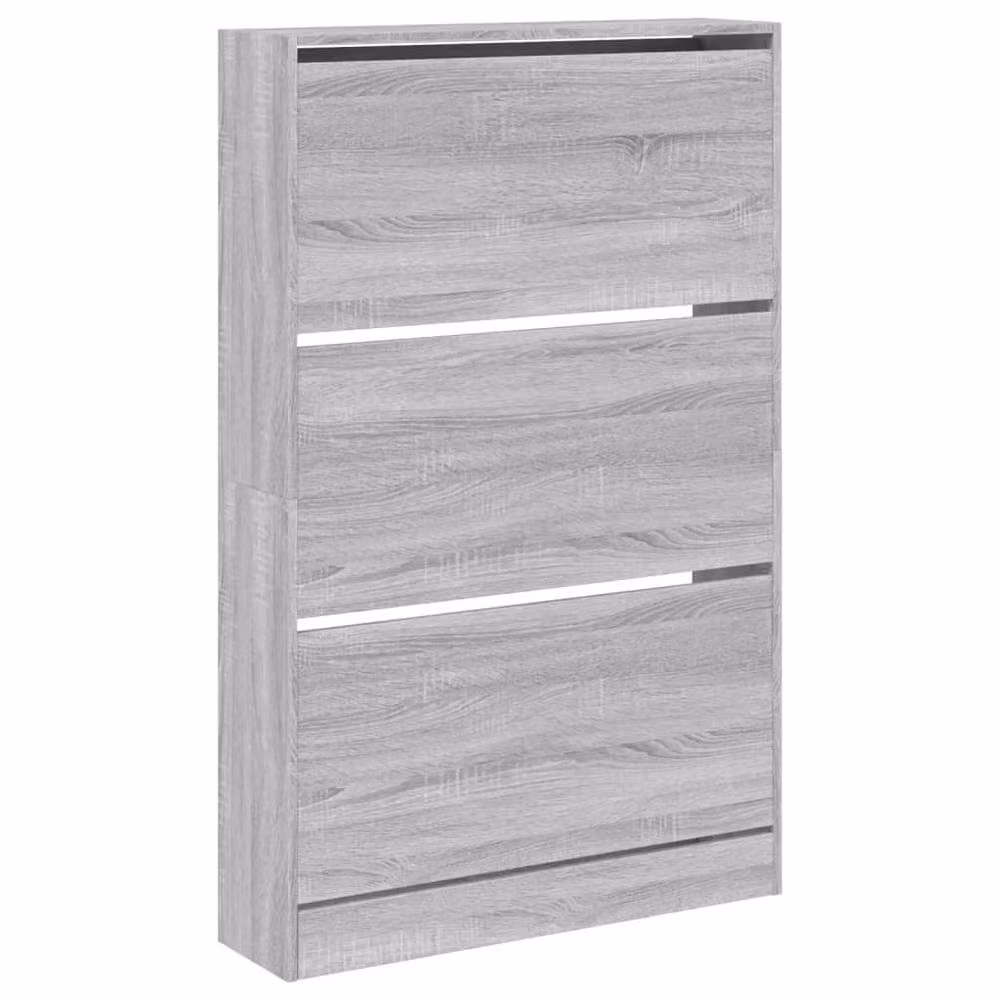 Berkfield Home Grey Sonoma Shoe Cabinet with Tilting Compartments, W/D/H: 80 x 21 x 125.5 cm – 2