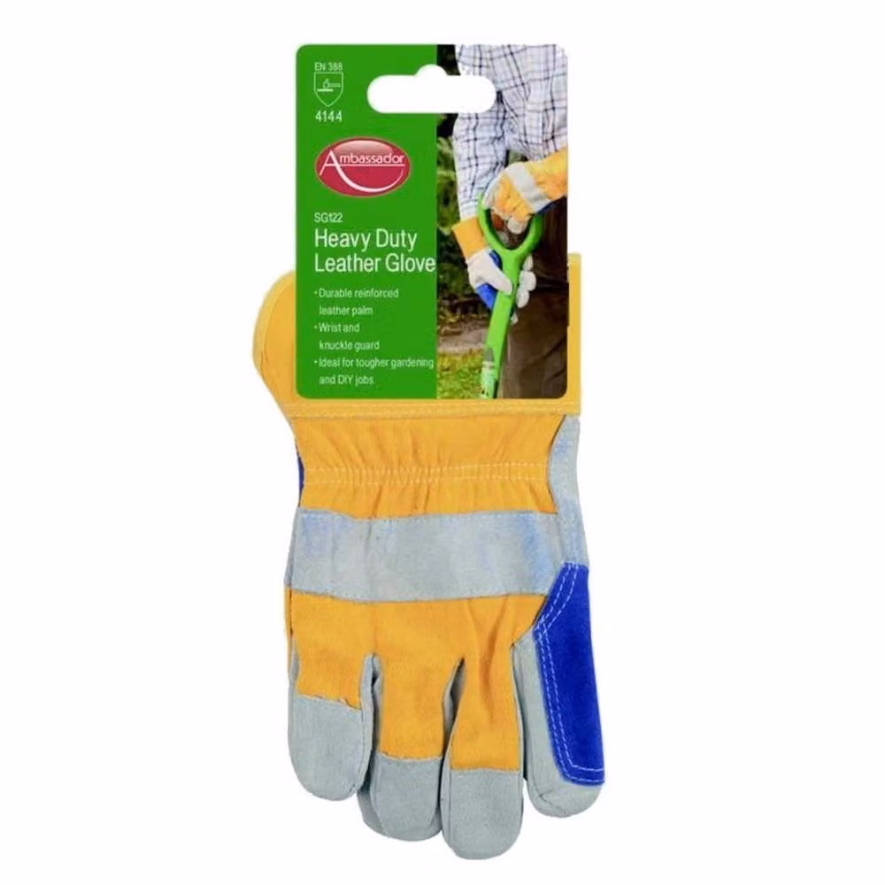 Ambassador Deluxe Heavy Duty Yellow Leather Gloves – 2