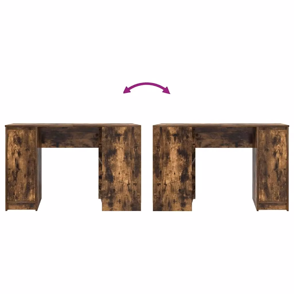 Berkfield Secretary Desk in Smoked Oak Brown, W/D/H: 120 x 42 x 76 cm – 4