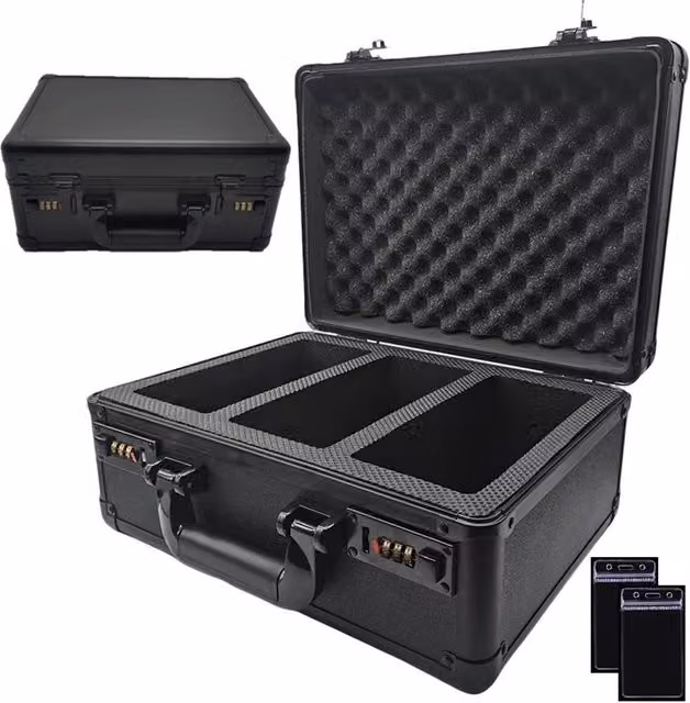 Ventryn Black Graded Card Storage Box for PSA ACE Trading Card Collectors with Handles – 1