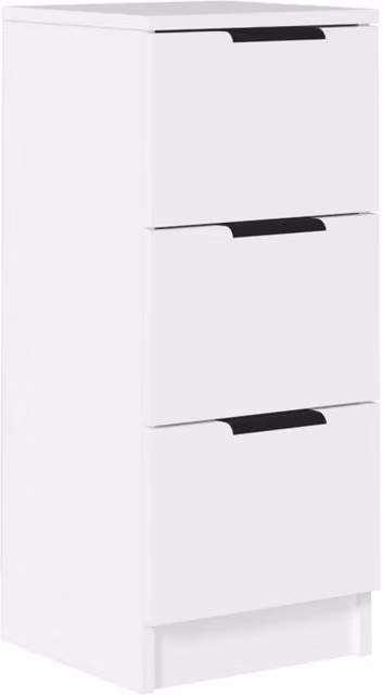 Berkfield Home White Modern Sideboard in MDF, W/D/H: 30 x 30 x 70 cm – 1