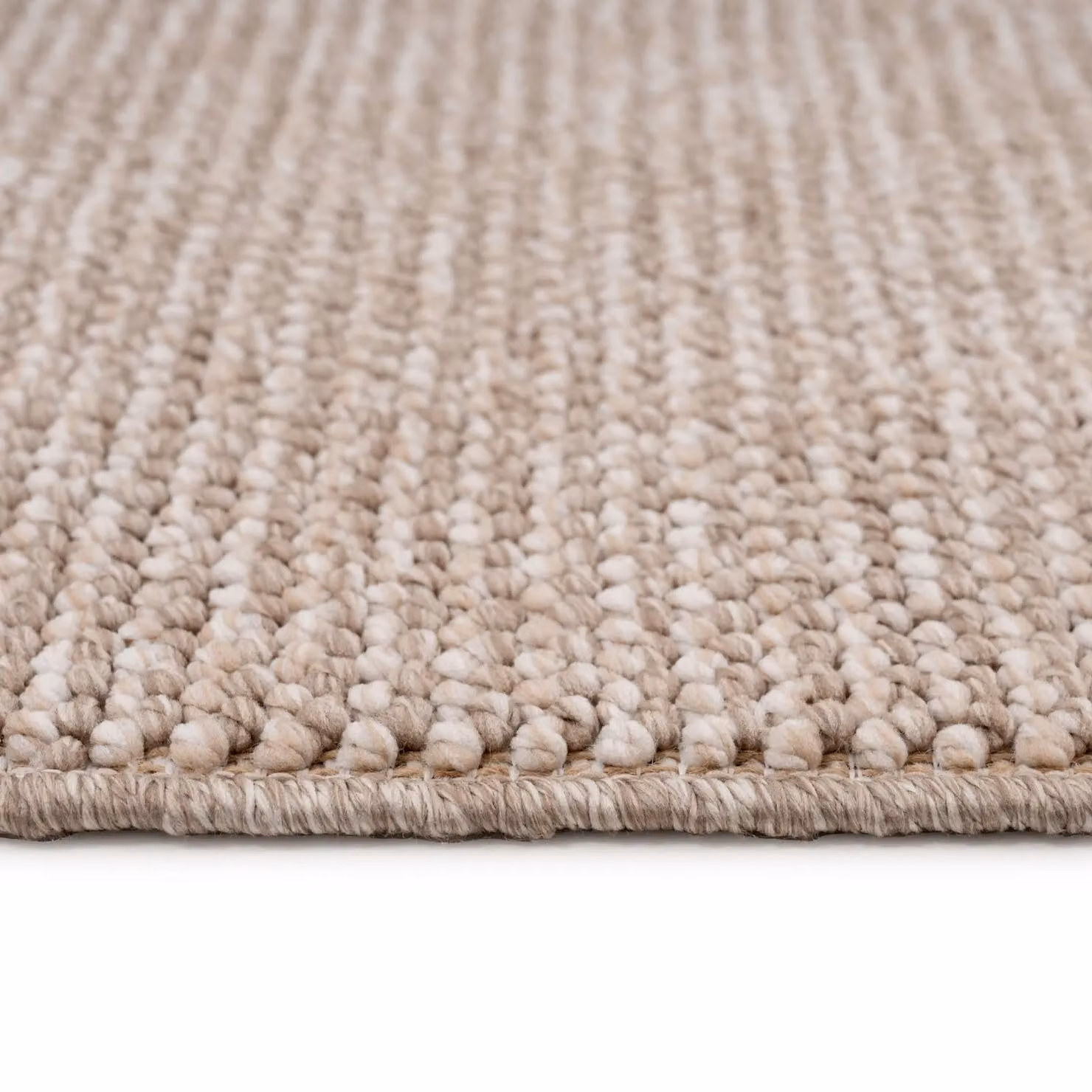 Kukoon Minimalist Cream and Beige Soft Boucle Textured Bedroom Area Rug W: 80 cm, L: 150 cm – 3