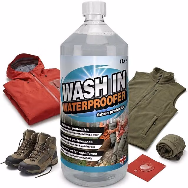 Storm Trading Group Wash In Waterproofer Fabric Protector for All Outdoor Clothing, 2 x 1L, Clear
