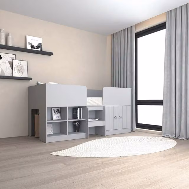 Seconique Orlando Low Sleeper Bed in Grey