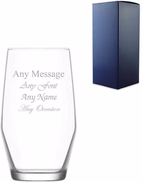 Uniqueful Personalised Ella Highball Glass Tumbler, 495 ml, Clear