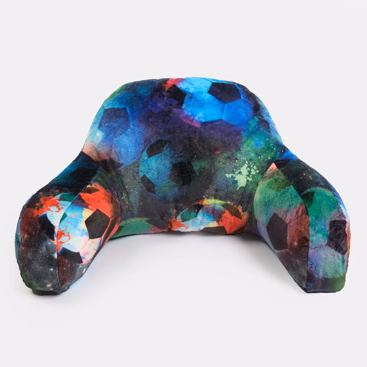OHS Neon Football Gaming Cuddle Cushion for Kids in Black and Multicolour with Fleece Back Support – 3