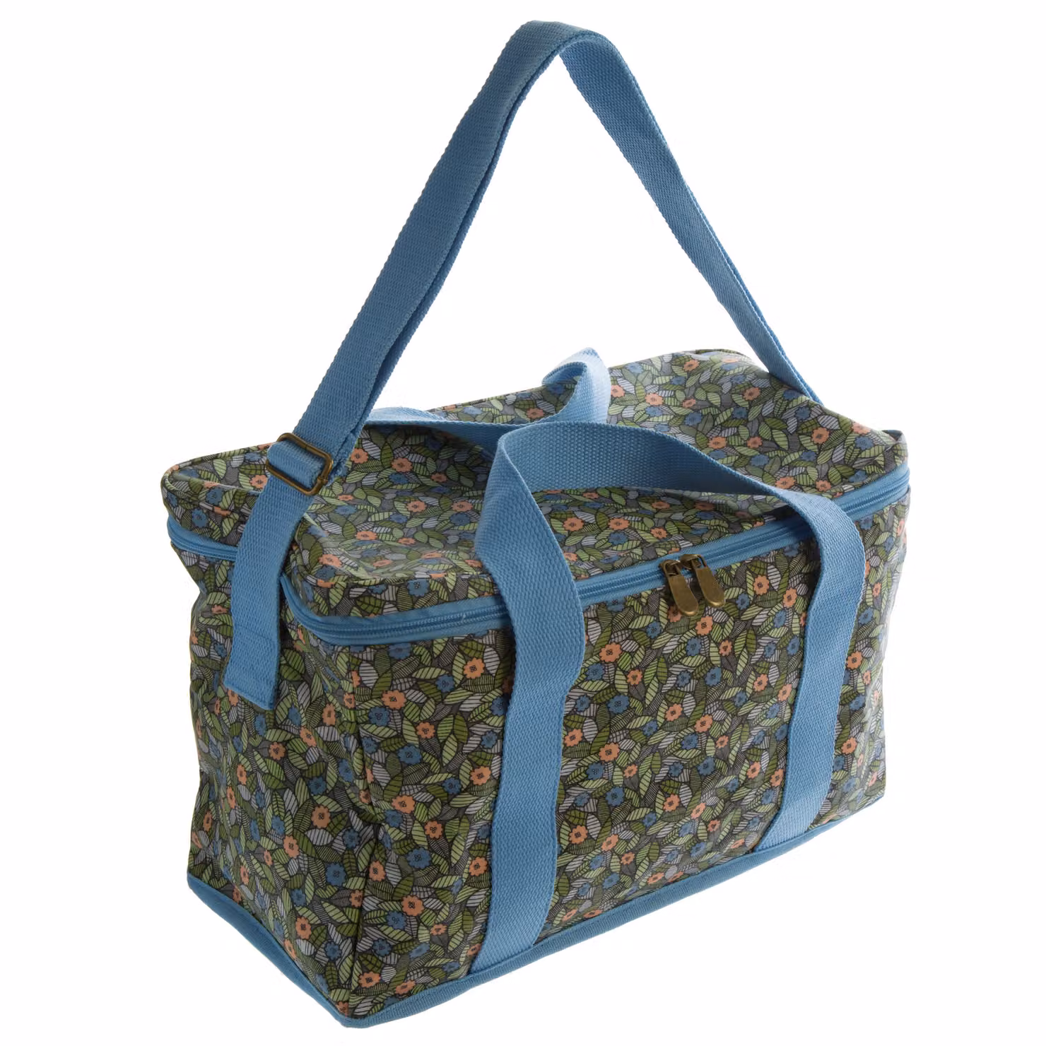 Orsina Compact Finchwood Insulated Cotton Picnic Bag in Multicolour Blue – 2