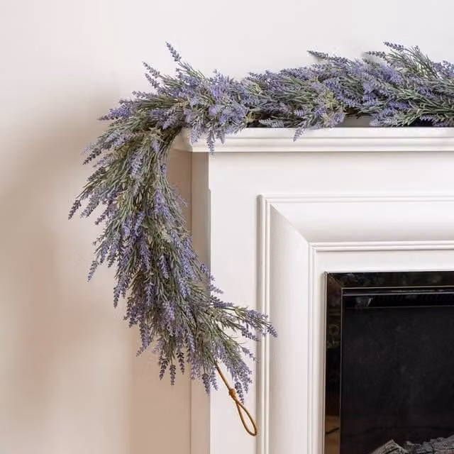 Scottish Everlastings Ltd Purple Trailing Lavender Floral Garland, Length: 183 cm – 1