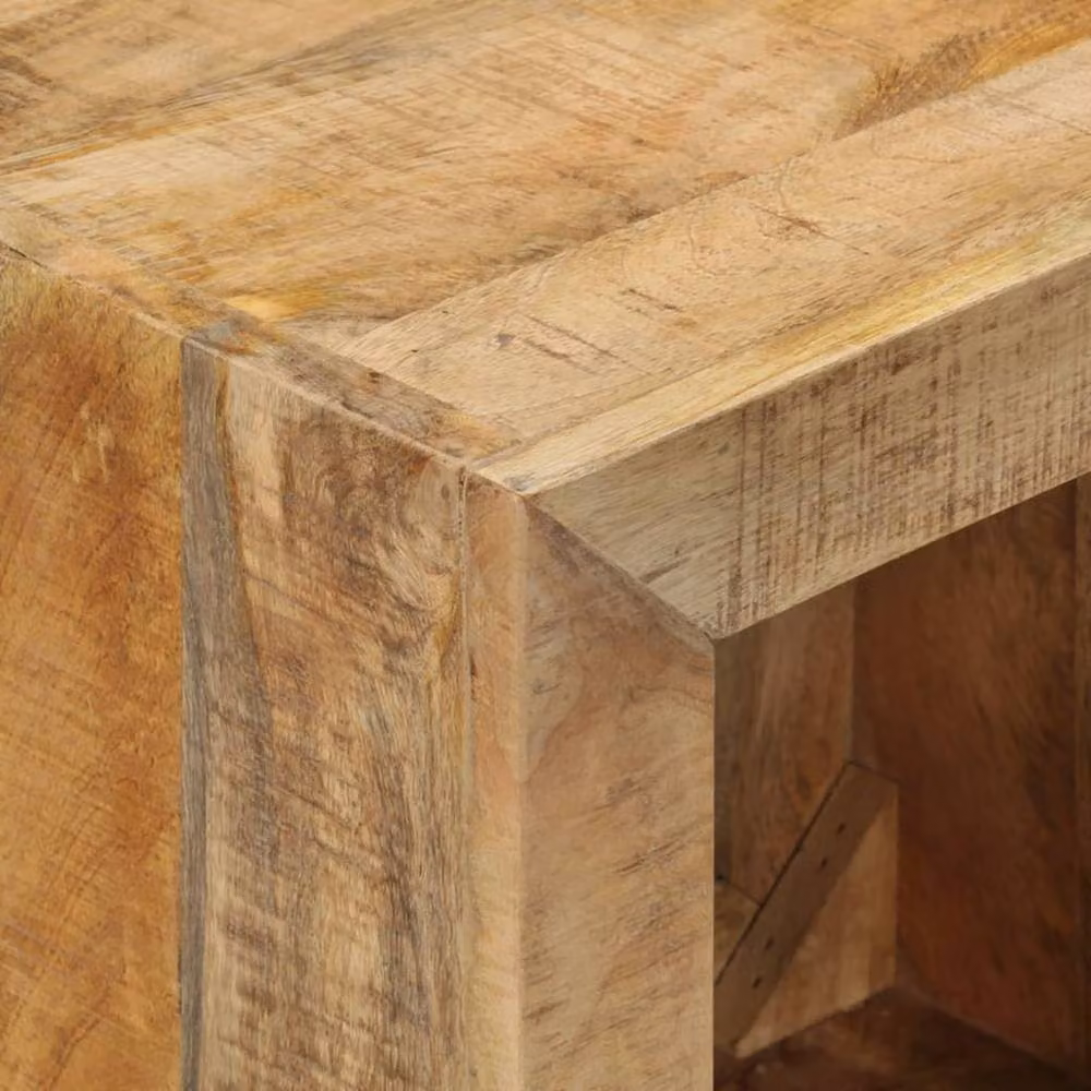 Berkfield Home Mango Wood Stool in Brown, W/D/H: 40 x 30 x 40 cm – 2