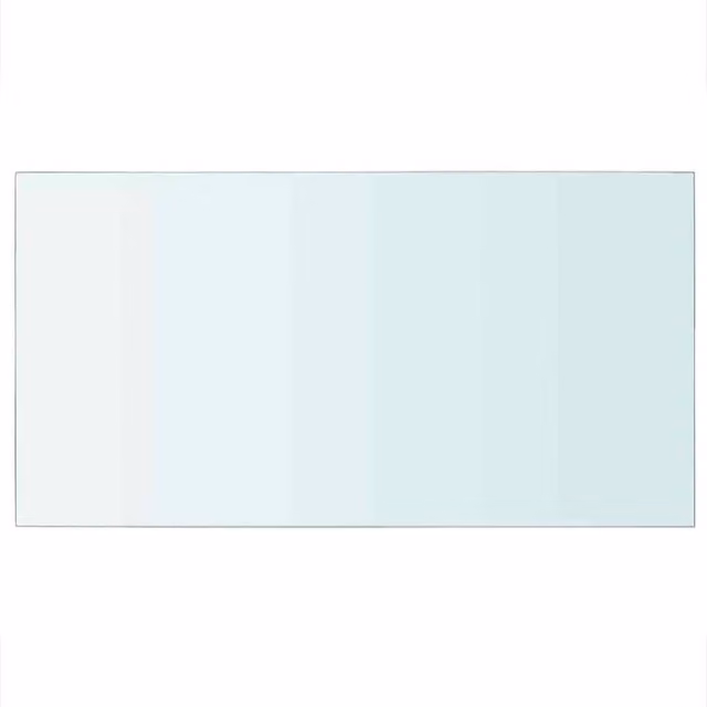 Berkfield Home Wall Mounted Glass Shelf Panel, Transparent, W: 40 cm, D: 25 cm, H: 1.5 cm