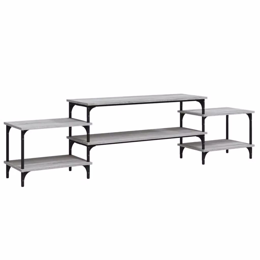 Berkfield Home Grey Sonoma TV Cabinet in Engineered Wood W: 197 cm, D: 35 cm, H: 52 cm – 2