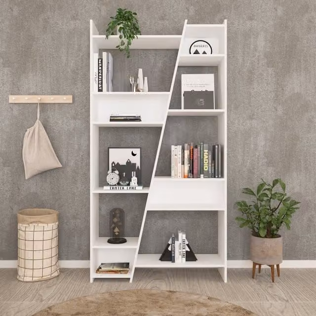 Seconique Naples Tall Bookcase in White