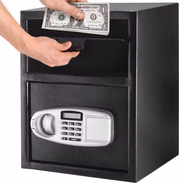 COSTWAY Electronic Digital Security Safe Box Cabinet in Black Steel