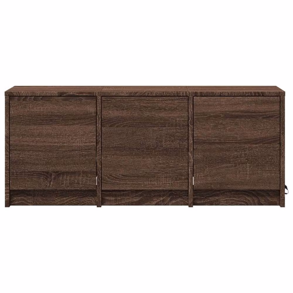 Berkfield Home Modern TV Cabinet with LED in Brown Oak, W/D/H: 97 x 34 x 40 cm – 5
