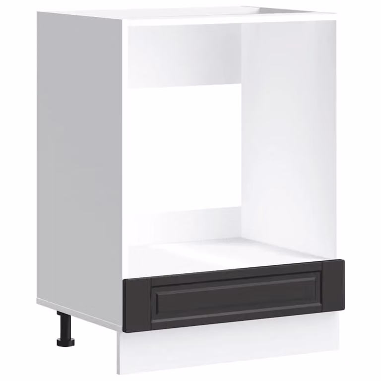 Berkfield Home Porto Black Freestanding Kitchen Oven Cabinet with Doors and Drawers