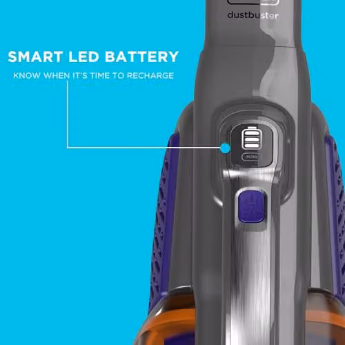 Black and Decker Cordless Pet Dustbuster Handheld Vacuum Cleaner in Black and Grey with Rechargeable Battery and Washable Pre-Filter – 4