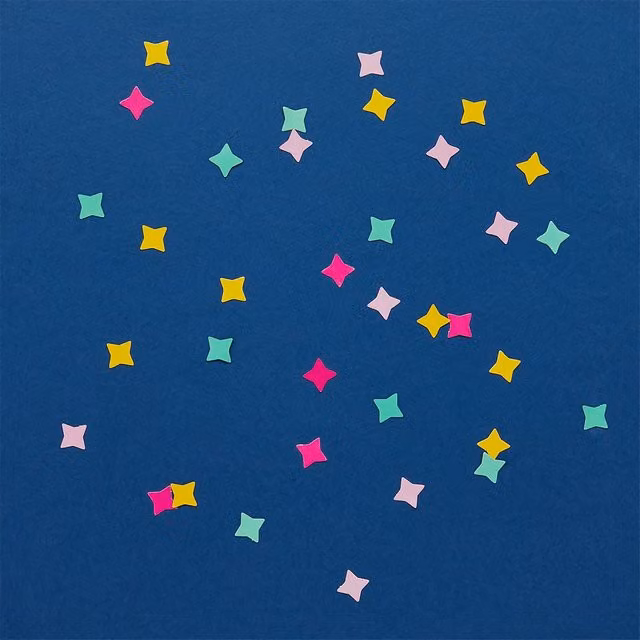 Club Green Star Confetti Table Scatter, Green and Multicolour, 10g – 1