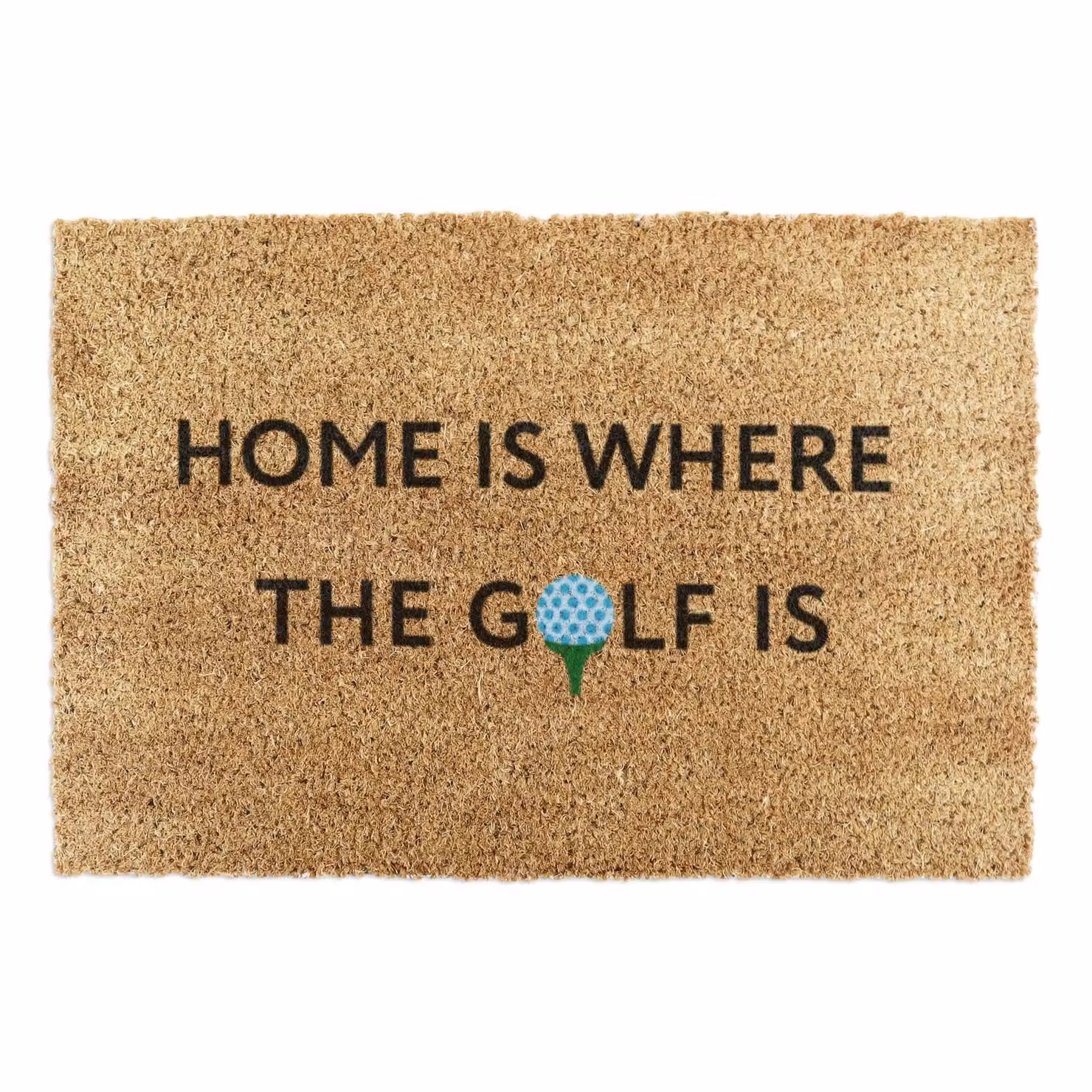 Artsy Mats Home Is Where The Golf Is Doormat, Brown, W: 90 cm, D: 60 cm – 2