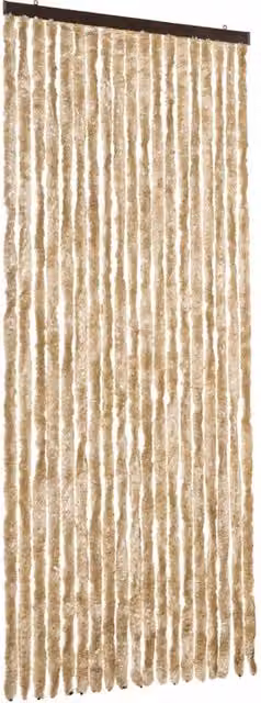 Berkfield Home Beige Chenille Insect Curtain, W: 56 cm, H: 185 cm