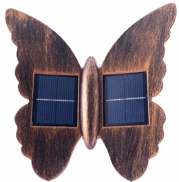 Solar Centre Copper Effect Butterfly Solar LED Garden Light in Warm White