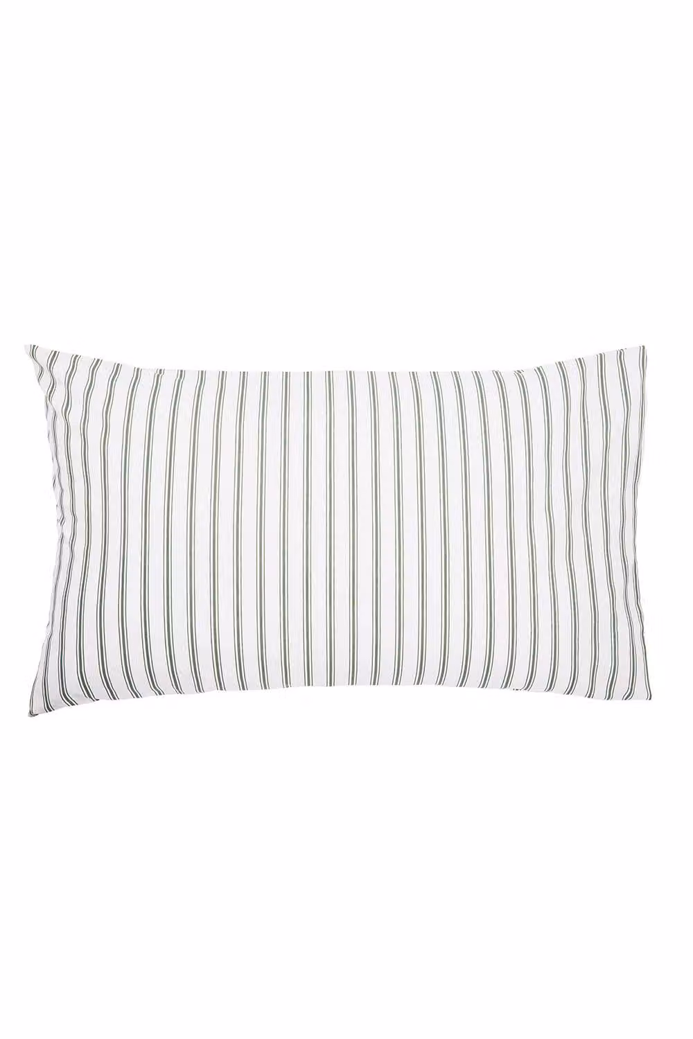 Helena Springfield Ticking Stripe Cotton Duvet Cover and Pillowcase Set in Green, W/D/H: 140 x 200 cm – 3