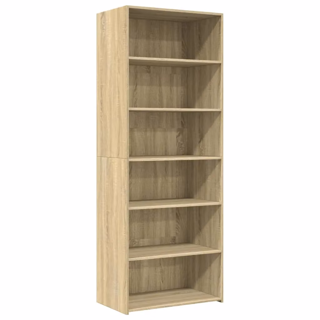 Berkfield Home Sonoma Oak Highboard in Brown, W/D/H: 70 x 41 x 185 cm