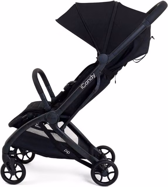 iCandy Pip Travel Buggy in Black with Rain Cover and One Hand Fold Feature