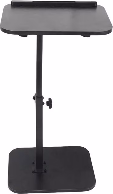 NESTLUNE Black Height Adjustable Portable Laptop Desk with Castors