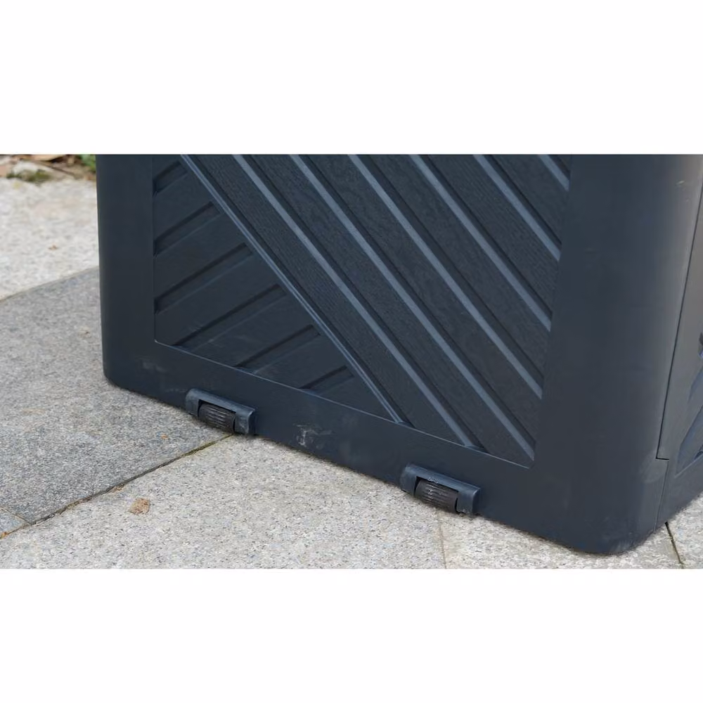 Gr8 Garden 120L Plastic Garden Storage Box in Anthracite Grey – 4
